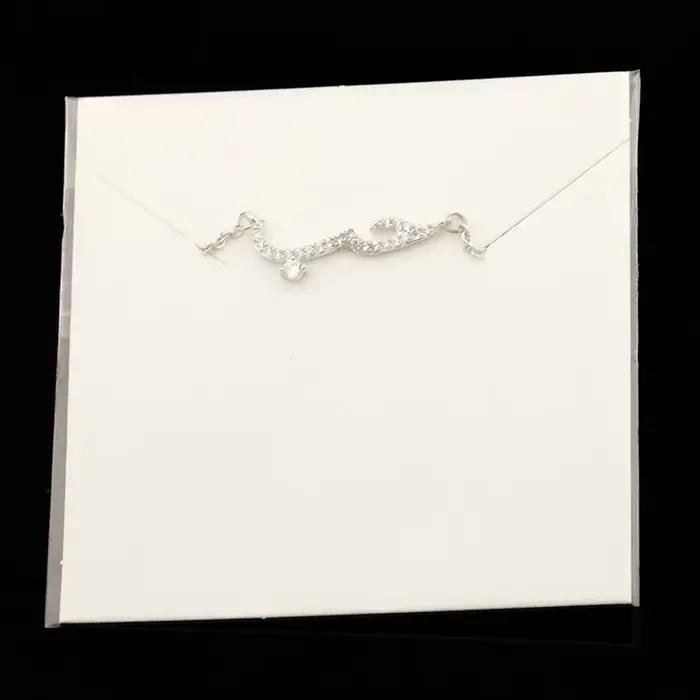 Collier en Acier Inoxydable avec Pendentif en Clip Arabe Rempli de Rose, Bijoux de Demoiselle d'Honneur, Cadeau pour Femme