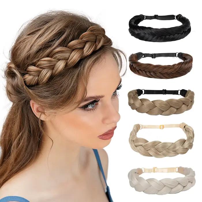 SARLA synthétique queue de poisson tresses bandeau cheveux avec ceinture réglable tressé bandeau Style bohème femmes coiffure postiches