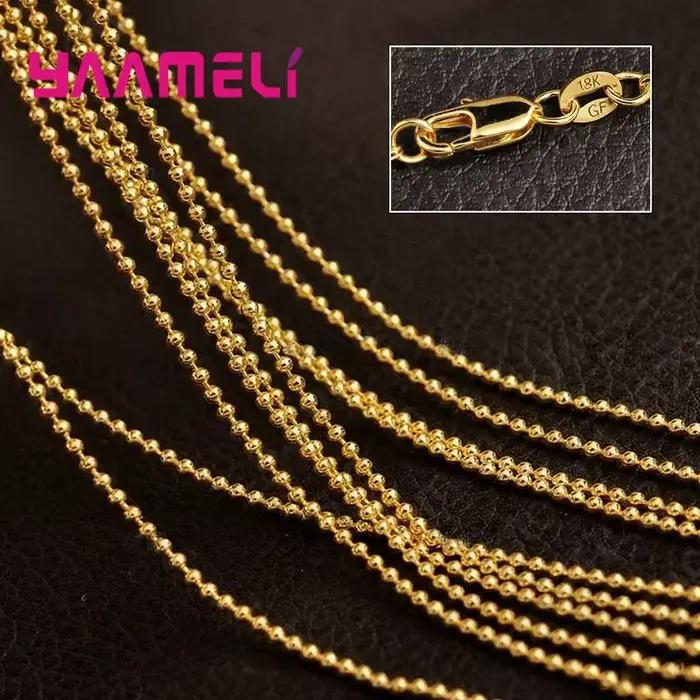 Chaîne de collier rempli d'or jaune 18KGF, avec fermoirs à homard solides pour hommes et femmes, pendentif, résultats de bijoux, accessoire 1 pièce