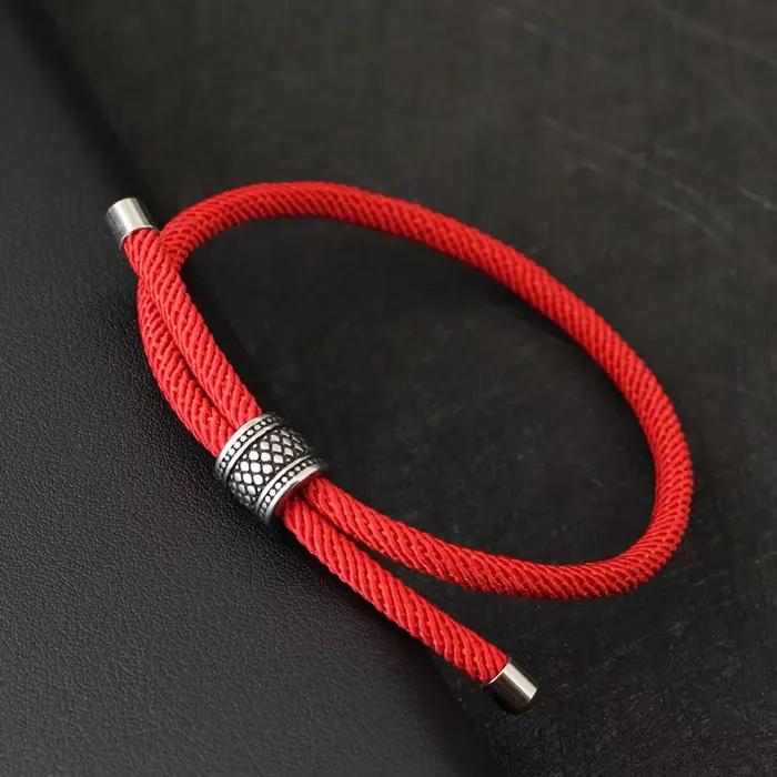 Noter nouveau dans hommes Bracelet Vintage Viking Braclet Homme 4mm Nylon cordon chaîne Braslet réglable loisirs accessoires Pulseira