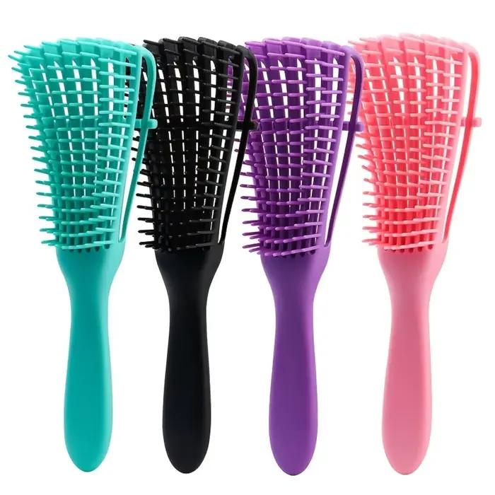 Peigne à cheveux brosse démêlante Massage du cuir chevelu brosse à cheveux brosse démêlante pour cheveux bouclés épais poulpe brosse à cheveux femmes hommes Salon
