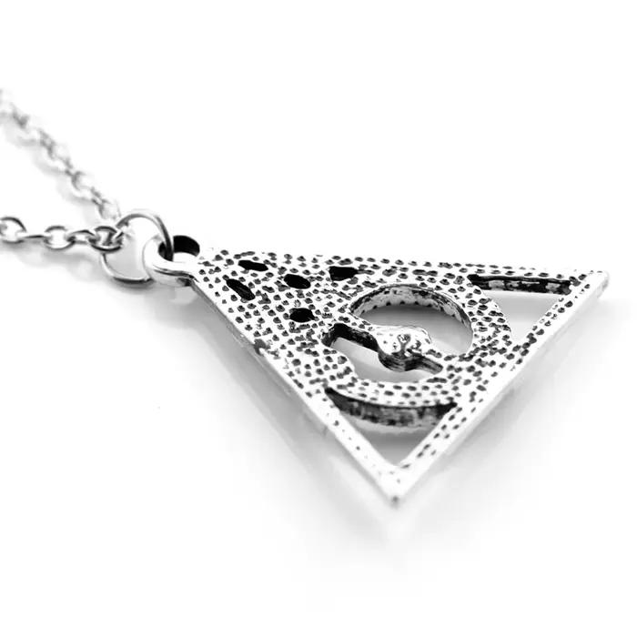 Collier Triangle Ouroboros - Pendentif Serpent Infinity, Cadeau de Bijoux Alchimie pour Hommes et Femmes, Accessoires de Symbole Antiques