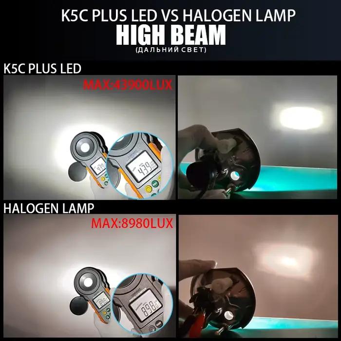 DAWN KNIGHT K5C PLUS 140W H7 H11 H4 H1 ampoule Led Canbus 4300K LED HB3 9005 HB4 9006 K6C Led Double Tube de cuivre 12V 2 pièces