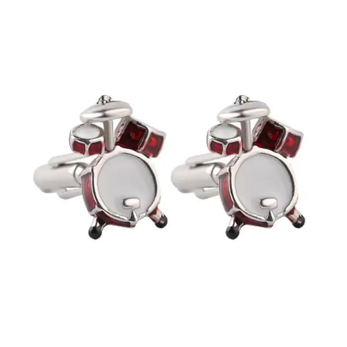 Boutons de manchette de tambour de musique Vintage