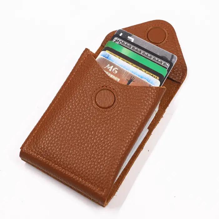 Portefeuille en cuir véritable pour hommes, Vintage, en cuir de vache pleine fleur, portefeuille vertical mince pour hommes, porte-cartes, fermeture magnétique à rabat