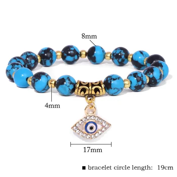 Bracelet de perles de pierre de sodalite bleue