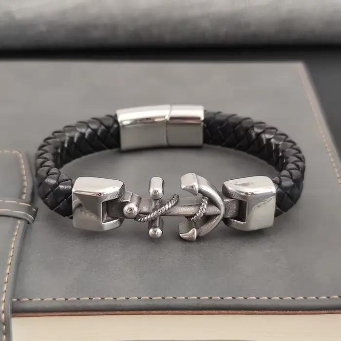 Bracelet ancre de bateau pour hommes