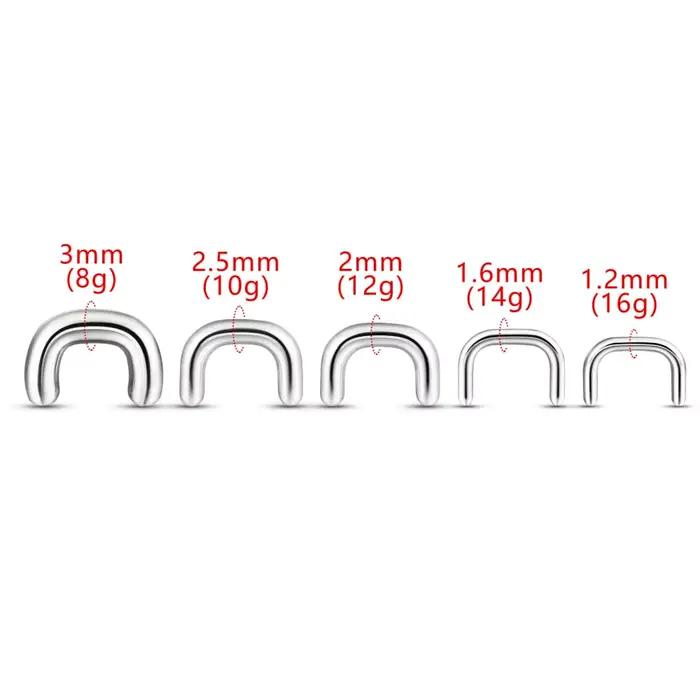 Giga 1 pièces Cool U forme Septum retenue ASTM F136 titane U fer à cheval agrafe Piercing corps bijoux Septum Piercing anneau nouveau