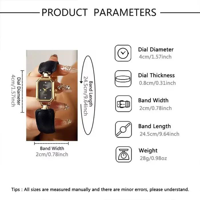 Montres à bracelet en cuir tendance pour femmes, montres-bracelets élégantes et précises, montres minimalistes résistantes à l'eau, montre-bracelet pour femme