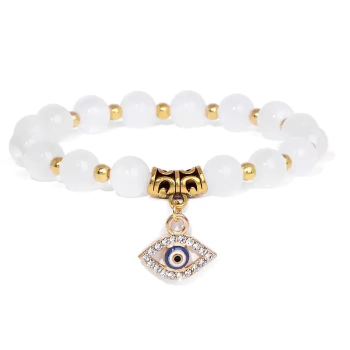 Bracelet de perles de pierre de sodalite bleue