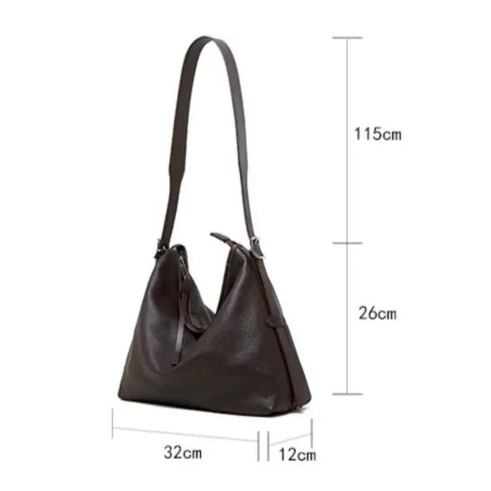 Sac fourre-tout en cuir véritable pour femme, grand sac de travail avec bandoulière amovible, sans logo, structuré, luxe discret