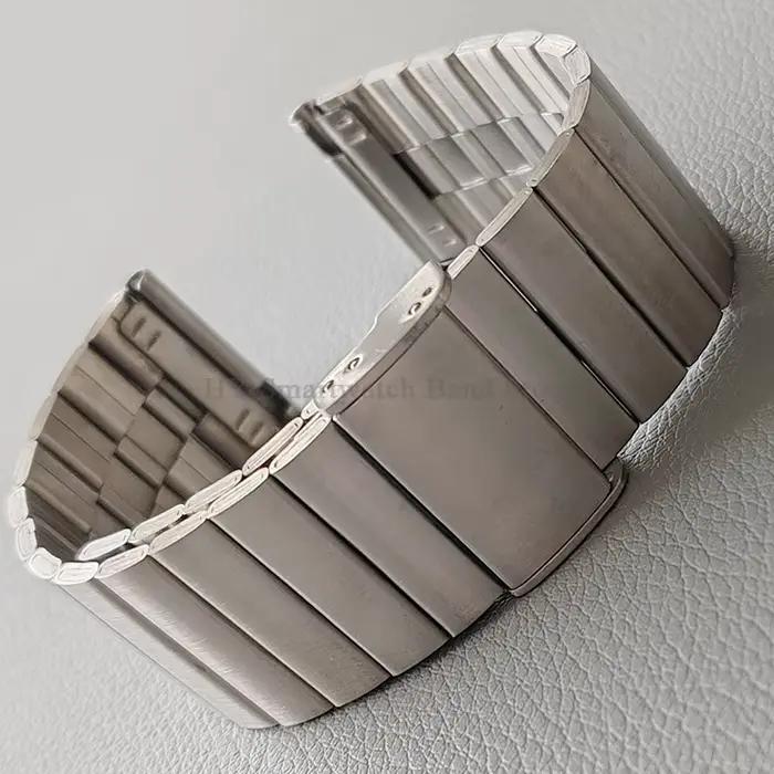 Bracelet de montre en acier inoxydable, 20mm 22mm, pour Seiko pour Swatch, Bracelet à dégagement rapide pour hommes et femmes, universel