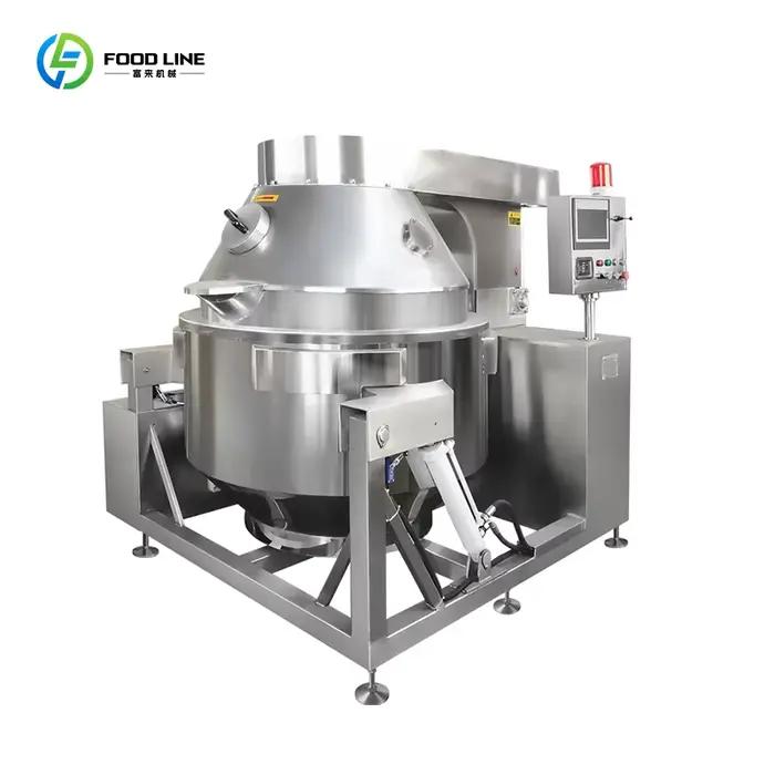 Marmite de cuisson électrique commerciale à double enveloppe de 50, 100, 200, 300, 400, 500, 600 litres avec agitateur pour aliments, personnalisable
