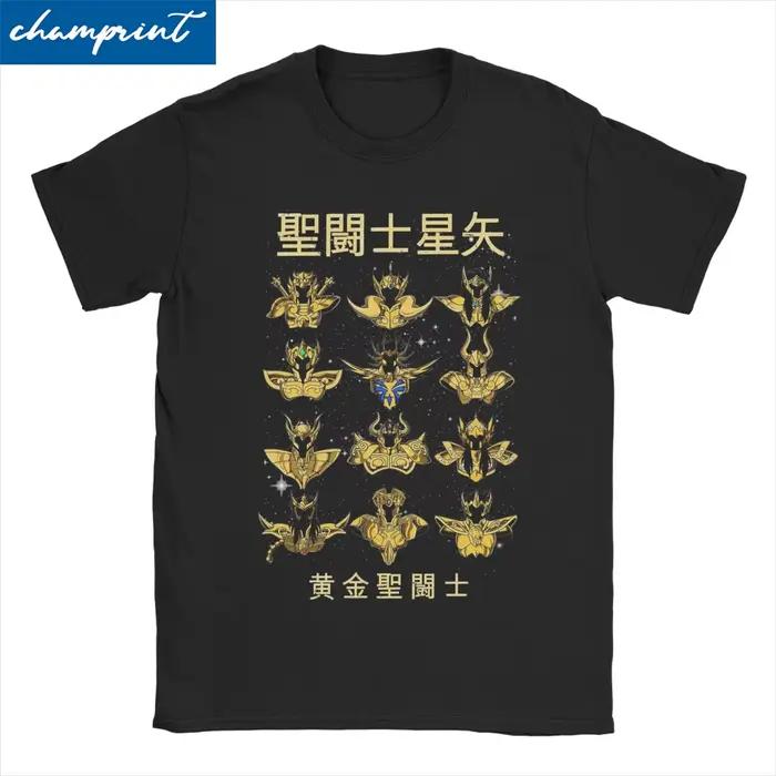 T-shirt manches courtes homme et femme, 100% coton, anime japonais, chevaliers du zodiaque, col rond
