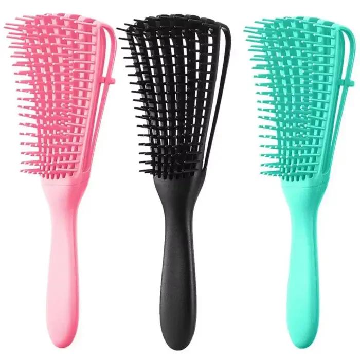 Brosse à cheveux de Massage du cuir chevelu, brosse démêlante, peigne démêlant pour cheveux bouclés, brosse démêlante pour femmes et hommes, Salon