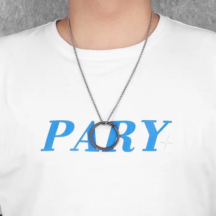 Ouroboros – pendentif serpent pour hommes, collier Simple, chaîne Python en acier inoxydable 316L, Punk Rock, fête pour ami, bijoux masculins, meilleur cadeau