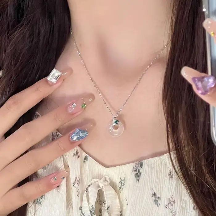 Collier Cadenas Papillon Amour Paix pour Femme, Nouveau Style Chinois, Chaîne de Clavicule, Cadeau pour Meilleure Amie ou Petite Amie, Style Doux et Frais