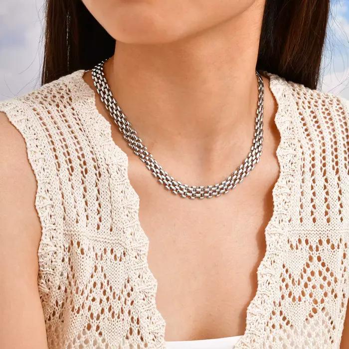 Collier à sangle minimaliste pour femmes, colliers Punk en acier inoxydable pour femmes, accessoires de bijoux classiques, cadeaux