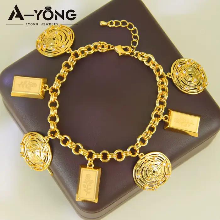 Ensemble de bijoux à la couleur or italienne plaqués or 24 carats pour femmes occasions spéciales mariage fête anniversaire