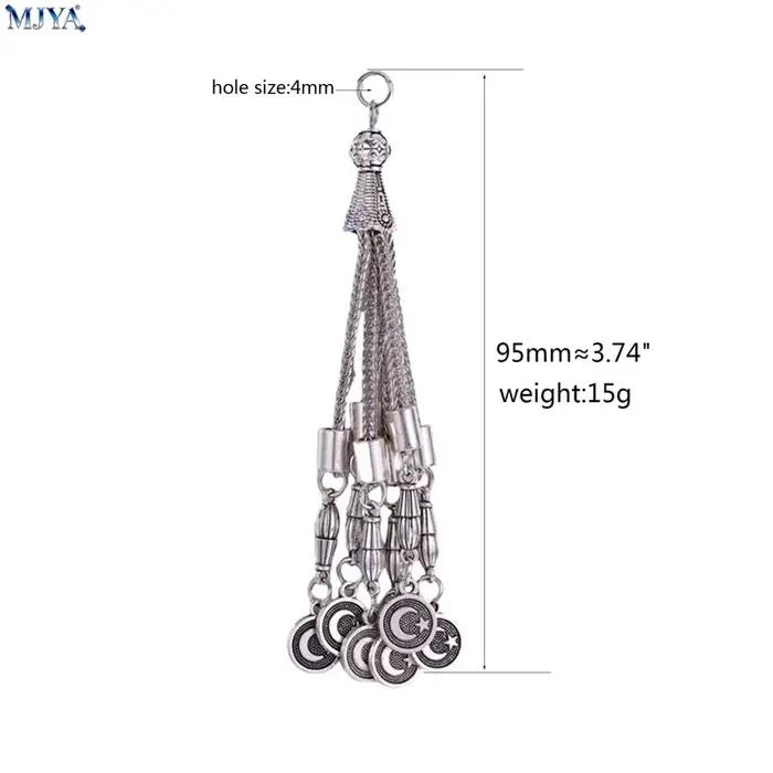 Pendentif long à pompon MJYA, breloque décorative ethnique pour la fabrication de bijoux, fournitures et accessoires pour la fabrication de chapelets religieux DIY