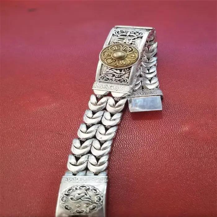 Maichuang/Tibétain argent incrusté Bracelet mode bracelets personnalité charme bijoux fabrication exquise hommes femmes Couple cadeau