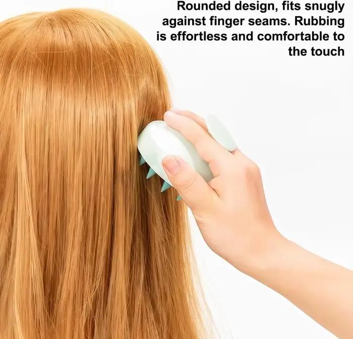 Brosse de massage du cuir chevelu en silicone souple, brosse de massage et de nettoyage du cuir chevelu, brosse exfoliante du cuir chevelu, outil pour éliminer les pellicules