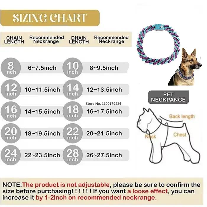 Collier cubain bicolore bleu aqua et violet foncé de 14 mm avec fermoir de sécurité en zircon, longueur personnalisable pour chiens Border Collie de taille moyenne à grande