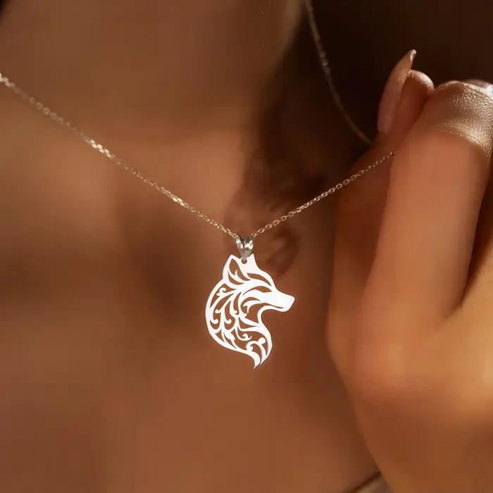 Colliers avec pendentif loup pour femmes et hommes, en acier inoxydable, bijoux animaux uniques, ras du cou, cadeaux d'anniversaire, 2025