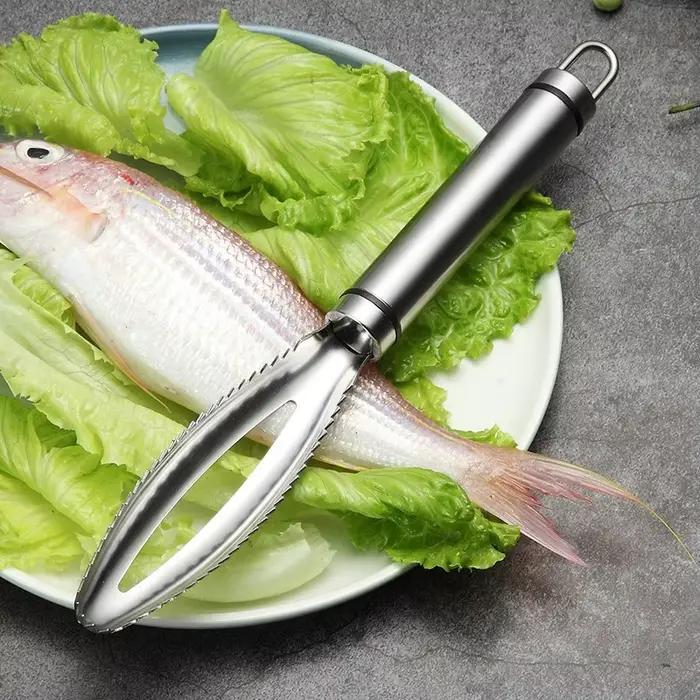 Inoxydable Écailles de Poisson Grattage Râpes Rapide Supprimer Nettoyage Éplucheur Grattoir D'os Pince À Épiler Outil Gadge Cuisine Accessoire Gadgets