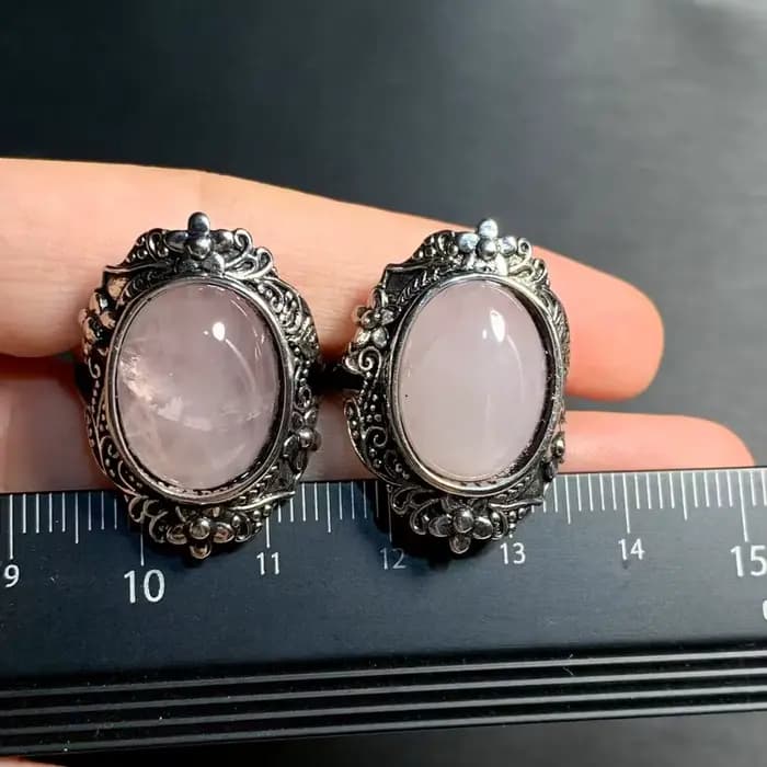 Bague en Quartz Rose naturel MM
