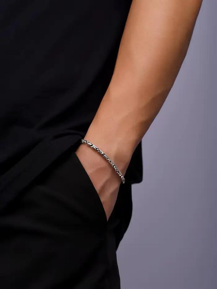 Nouveau Bracelet Homme Vajra en Argent Thaïlandais 925, Style Rétro Vieilli, Tendance, Personnalité, Unisexe, Haute Joaillerie