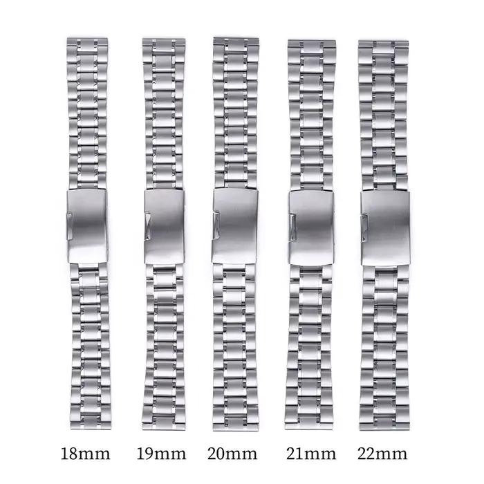 Bracelet de montre en acier inoxydable pour hommes et femmes, étanche, à dégagement rapide, 14/16/18/19/20/21/22/23/24mm, bracelets métalliques