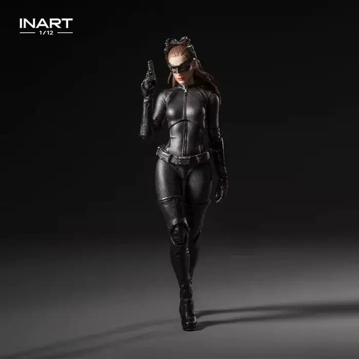 En stock INART 1/12 Catwoman Selina Kyle Anne Hathaway Figurine The Dark Knight Rises Modèle de collection sous licence DC