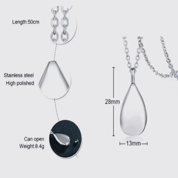 Nouveau collier pendentif en acier inoxydable en forme de goutte d'eau pour femmes, minimaliste, 4 couleurs, bijoux, colliers pour hommes et femmes, colliers ras du cou, cadeaux
