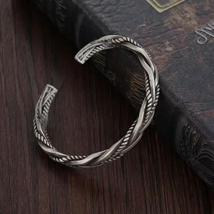 Bracelet rétro en corde torsadée pour hommes