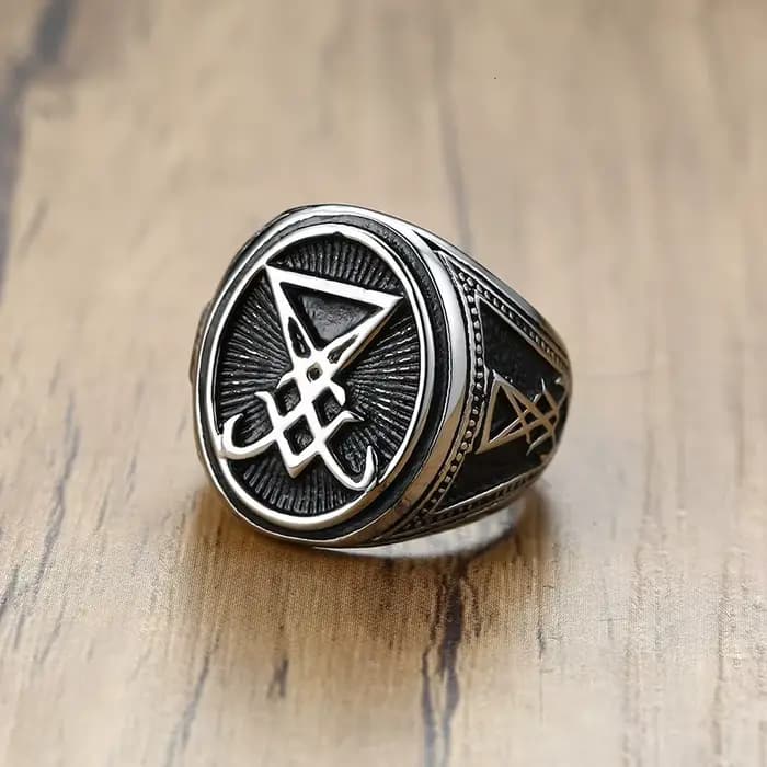 Bague chevalière Vintage couleur argent