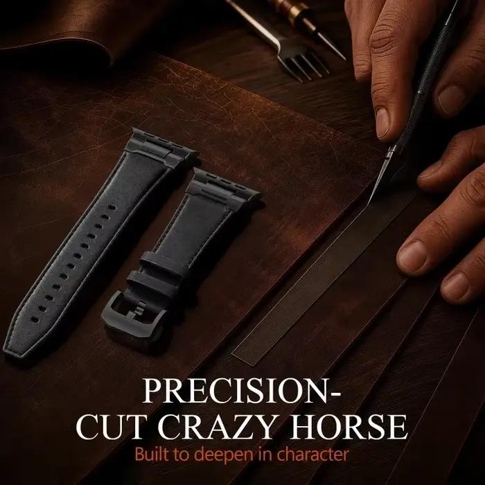 Bracelet en cuir pour Apple Watch Ultra 3/2/1 49mm 46mm 45mm 44mm, bracelet de luxe pour hommes pour IWatch Series 11 10 9 8 7 6 5 SE 3 Correa