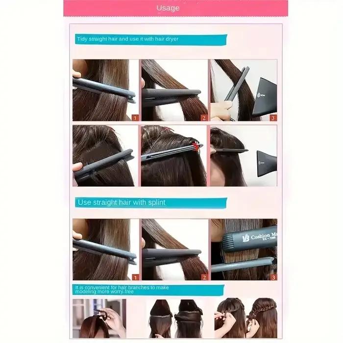 Peigne en V pour cheveux, coiffure, finition, lissage, attelle, outil de coiffure, clip spécial pour perruques