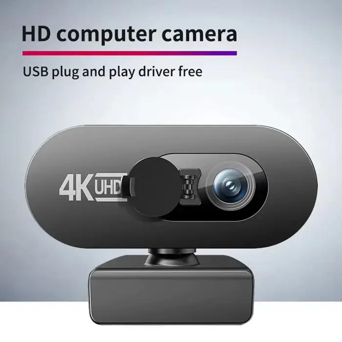 Webcam 4K Full HD 2K 1080P pour PC, nouvelle mini caméra web avec microphone, autofocus USB, caméra de streaming pour ordinateur portable