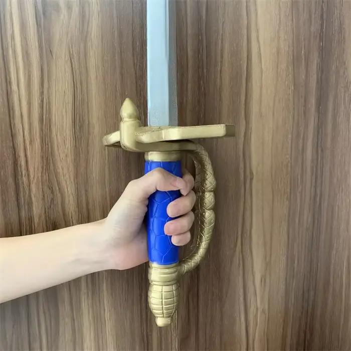 Épée de chevalier occidental médiéval, couteau de Pirate Cosplay, épée de Chevalier bleue, accessoire de protection, armes, jeu de rôle, film Cos modèle PU