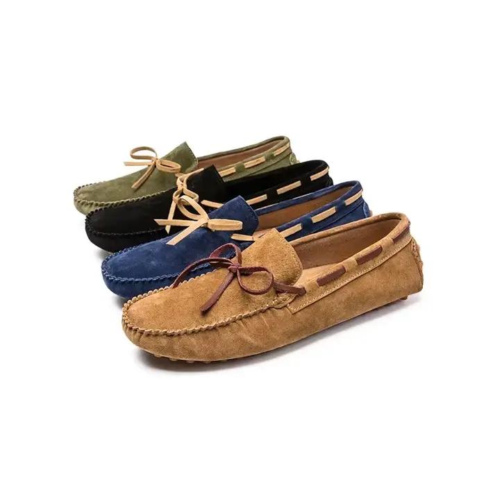 Mocassins en cuir doux pour hommes, chaussures décontractées, mocassins formels, chaussures de conduite pour hommes, mocassins italiens confortables, marque de luxe, 2023
