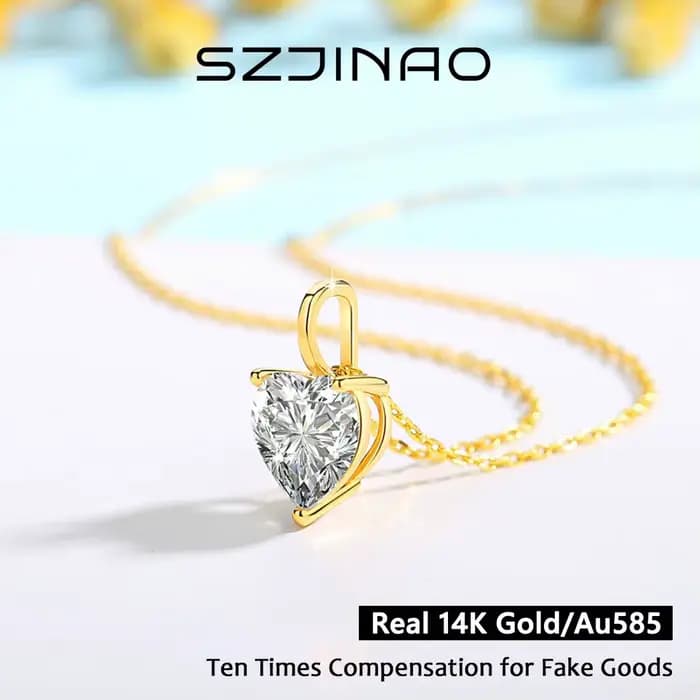 Colliers Moissanite en or 14K