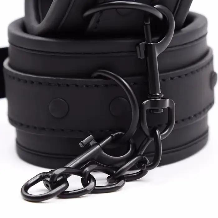 Thierry – ensemble de poignets, manchettes et col de cou en cuir PU, produits SM, jouets sexuels de Bondage BDSM, accessoires de Cosplay