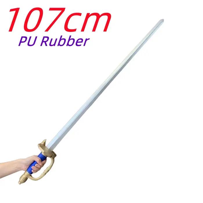 Épée de chevalier occidental médiéval, couteau de Pirate Cosplay, épée de Chevalier bleue, accessoire de protection, armes, jeu de rôle, film Cos modèle PU