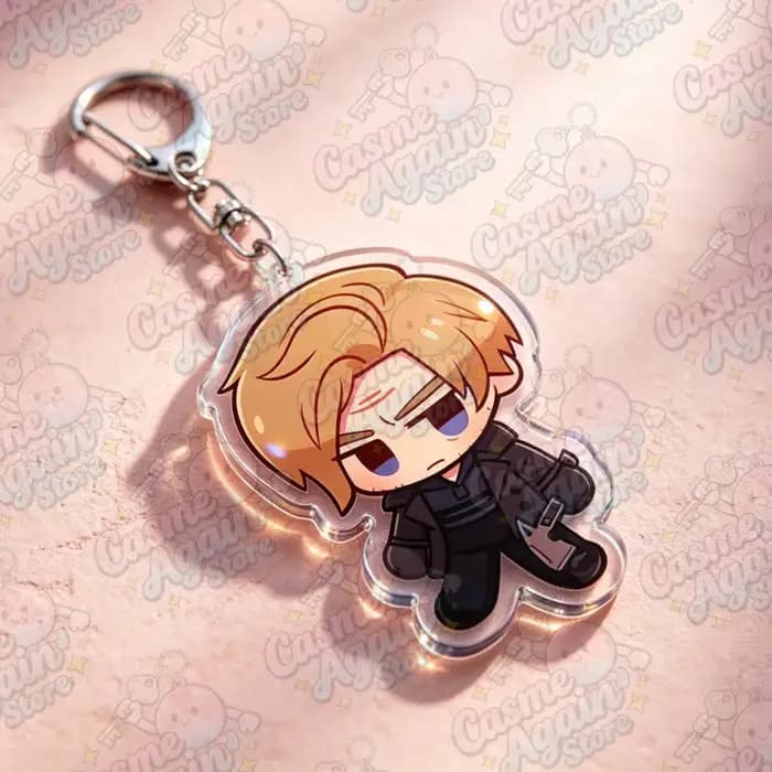 Porte-clés en acrylique de dessin animé Leon S. Kennedy pour accessoires