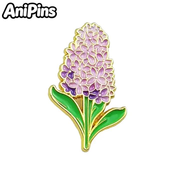 Epingle a fleurs AniPins avec motifs roses marguerites lys plantes broche pour vêtements sac à dos badge cadeau femme occasions spéciales