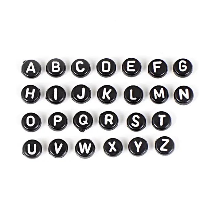 Bracelet unisexe tissé à la main avec 26 lettres, style simple, chaîne noire, canadette, invite au nom, réglable, loisirs