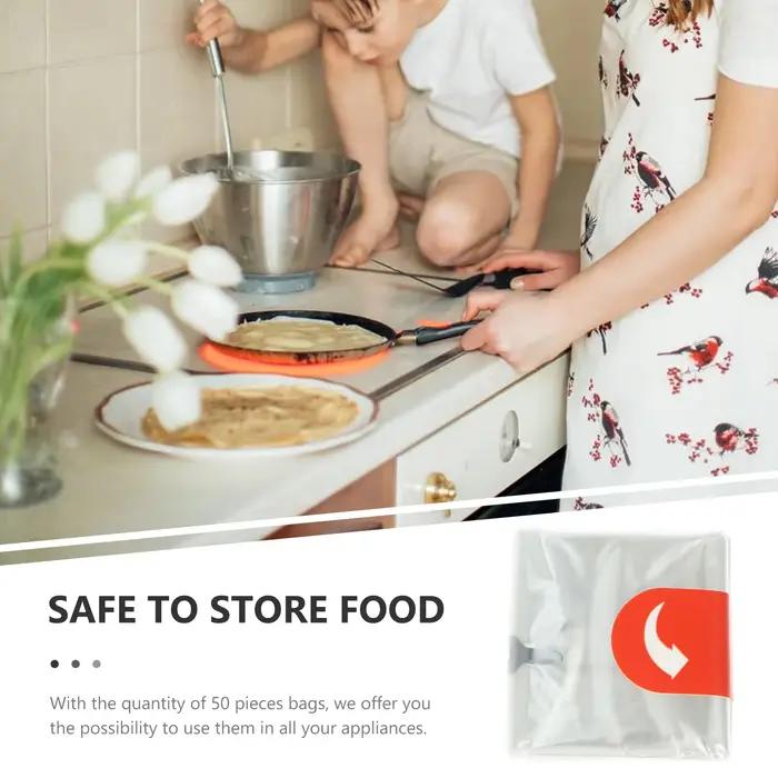 Sac de cuisson à haute température pour aliments grnommée, sacs de cuisson à haute température, blanc, saumure, côtes de barbecue, degré de chaleur, four pour animaux de compagnie, 50 pièces