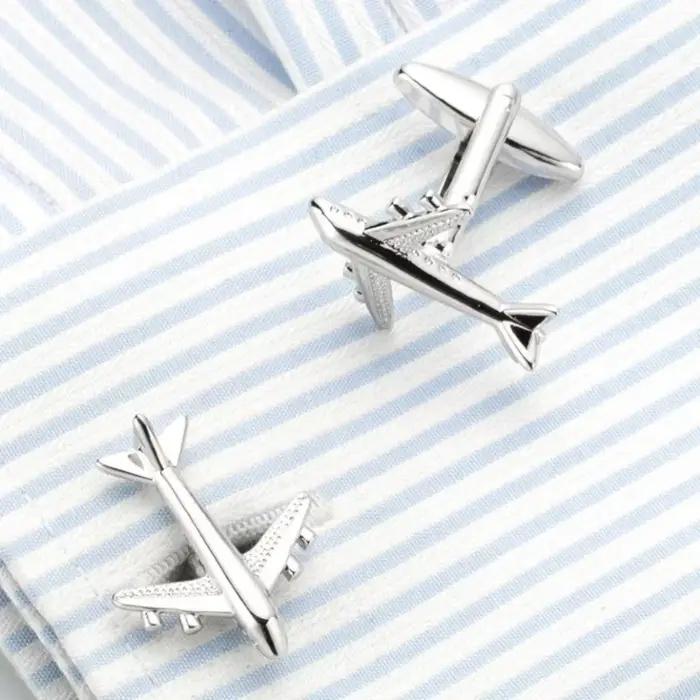 Boutons de manchette français tendance pour hommes, cadeaux unisexes, Banquet quotidien, costume de bureau, boutons de chemise, nouveauté, boutons de manchette d'avion d'aviation civile