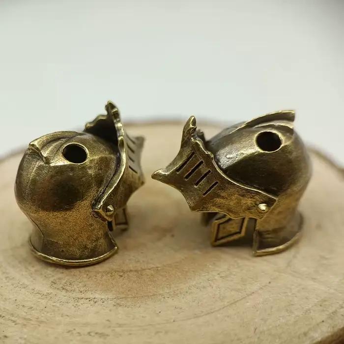 Perle de couteau en laiton pour casque de chevalier, accessoires de paracorde bricolage, lanière tissée, pendentif, bijoux punk, bracelets de survie, breloques d'extérieur, EDC